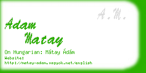 adam matay business card
